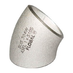 FLOBAL Butt Weld Fitting 45 Degree Elbow (Long) B-45EL-10S-50A