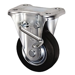 KBZ-Type Fixed Caster For Medium Loads (With Rotation Stopper) 100‑mm Size (Metal Fitting Only, No Wheel)