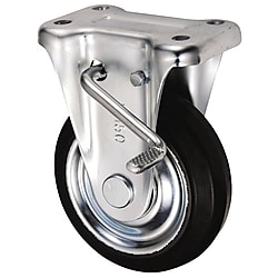 KBZ-Type Fixed Caster For Medium Loads (With Rotation Stopper) 150‑mm Size (Metal Fitting Only, No Wheel)