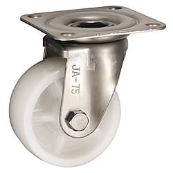 JA-Type Stainless Steel Swivel Caster 75‑mm Size (Metal Fitting Only, No Wheel)