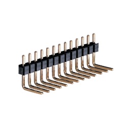 PCB Vertical Mounting Terminal (Fixed L-Type) / MLS Pin (Square Pin), 2.00 mm Pitch, Right Angle (1 Row) MLS-2002-14