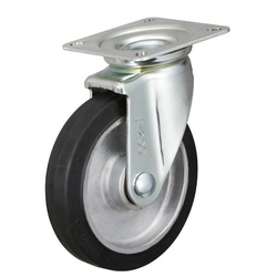 Traction Trolley Caster, TR-AWJ Model, Aluminum Core Type, Includes Rotating Fitting