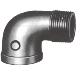 Screw-In Malleable Cast Iron Pipe Fitting, Street Elbow (with Collar)