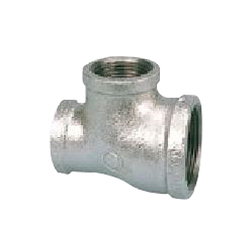 Screw-In Malleable Cast Iron Pipe Fitting, Reducing Tee with Collar (Small Branch Diameter) BRT-W-6X6X2