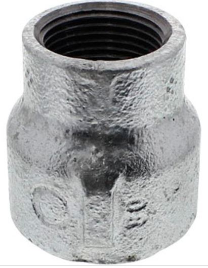 Screw-In Malleable Cast Iron Pipe Fitting, Reducing Socket RS-B-2X11/2