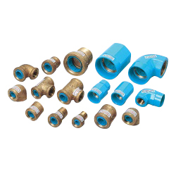 Pipe-End Anticorrosion Fitting for Water Supply Dual-Use Type, Core Fitting, CD Core, Reducing Elbow C-PL-CD-RL-21/2X2