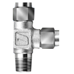 Junron Stainless Steel Fitting Service Tee TB-10X7.5-PT1/4-SUS