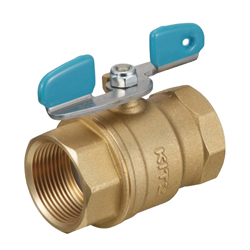 Brass General-Purpose Type 600 Screw-in Ball Valve (Butterfly Shaped Handle) ZET-15A