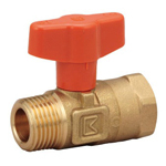 Brass-Made General Purpose 10K Ball Valve Tapered Male Threading x Tapered Female Threading (T-Shaped Handle) S6-20A