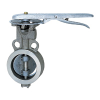 10K Butterfly Valve (Lever), Stainless Steel UB (SCS13A/PTFE+SUS304) 10UB-125A