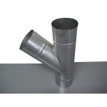 Stainless Steel Duct Fittings 45°Y Pipe SU-U-Y-150-125