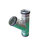 F-Ring Spiral Duct Fitting, Y Pipe, 2-Way F