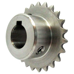 Stainless Steel Sprocket Model 25B, Semi-F Series, Shaft Hole Machining Finish (New JIS Key) SUS25B15D10F