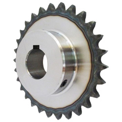 K40 sprocket old type B semi F series with machined shaft holes (New JIS key) K40B14D24F