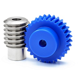 Worm And Worm Wheel m0.5 Blue (Polyacetal)