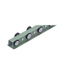 Synthetic Rubber Wheel Conveyor (W-40RW-KR) Width 9x2, Diameter φ40, Total Height 54.3