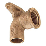 Copper Tube Fitting, Copper Tube Fitting for Hot Water Supply, Water Faucet Elbow with Copper Tube Reverse Shoulder Seat M148GCP-1/2X15.88