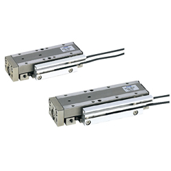 Pneumatically driven linear guides