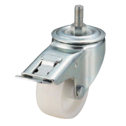 Screw-In Casters - Medium Load - Wheel Material: Polypropylene - Swivel Type + Stopper
