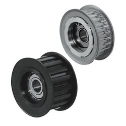 Flanged Idlers with Teeth - 2GT, 3GT, 5GT, 8YU - Center Bearing
