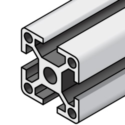 Aluminum Frame 5 Series Square 20 × 20 mm 4 Side Slots