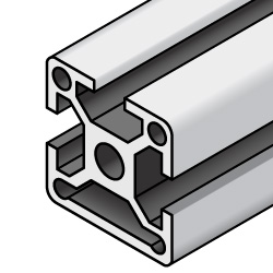 Perfil aluminio estructural (T-slot) 30x30 - Plateado - Cimech 3d
