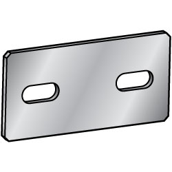 Sheet Metal Mounting Plate / Bracket - Custom Dimensions Type - JTDCS