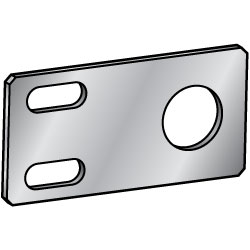 Sheet Metal Mounting Plate / Bracket - Custom Dimensions Type - JTHBS