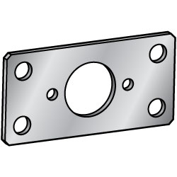 Sheet Metal Mounting Plate / Bracket - Custom Dimensions Type - JTHES