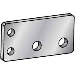 Flat Bar/Rolled Aluminum Mounting Plate/Bracket,-B Dimension, HRMSA HUMSA