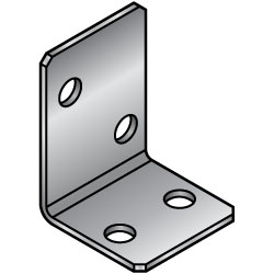L-Shaped Sheet Metal Mounting Plate / Bracket -Custom Dimensions Type- FAPAS