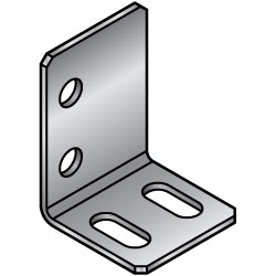 L-Shaped Sheet Metal Mounting Plate / Bracket -Custom Dimensions Type- FADBS
