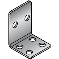 L-Shaped Sheet Metal Mounting Plate / Bracket -Custom Dimensions Type- FAMBS