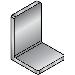 L-Shaped Finishing Angle Mounting Plate / Bracket -Custom Dimensions Type- LAFZZ