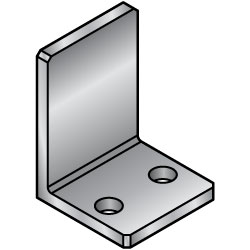 L-Shaped Finishing Angle Mounting Plate / Bracket -Custom Dimensions Type- LAFZD
