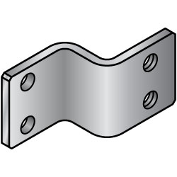 Sheet Metal Mounting Plate / Bracket -Z Bending Type- SWBAS