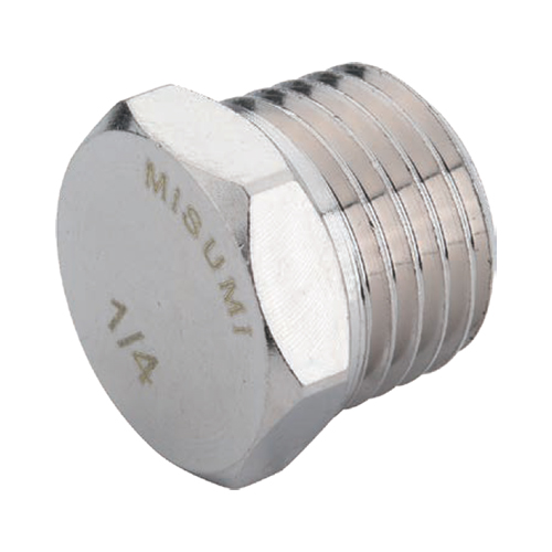 Screw-In Plugs Brass, Male Threaded, Hex Flat