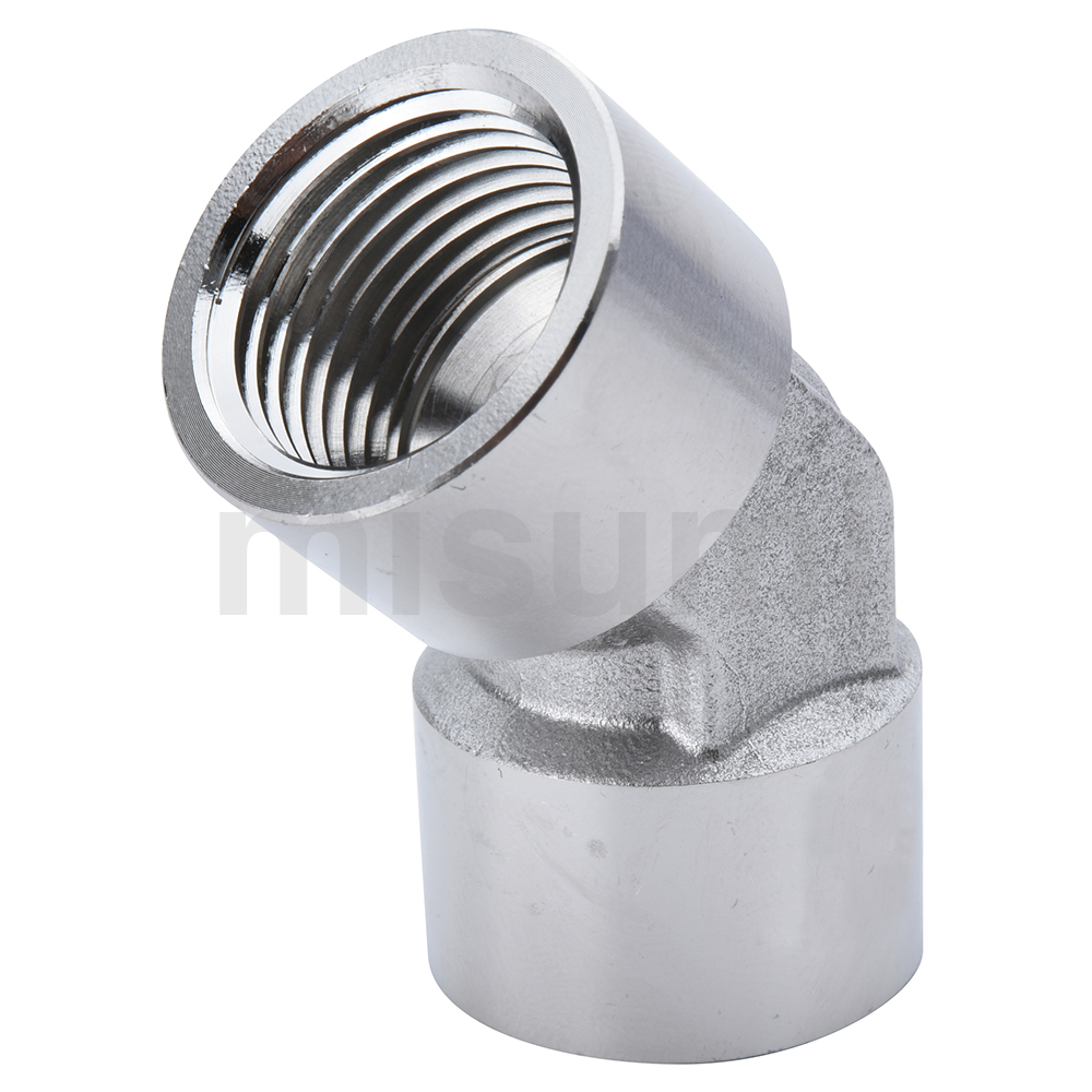 Stainless Steel Screw-In Joints, Equal Dia., 45° Elbow E-SUTHEH25A-316