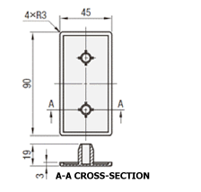 Aluminum Frame 8-45 Series Rectangular 45 × 90 mm 4 Side Slots ...