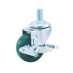 Standard Caster, SR Series, Includes Freely Swiveling Stopper SR-40RMS-1-UNC3/8