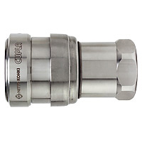 Zerospill Cupla, Stainless Steel, FKM, Socket (for Male Thread Mounting) ZEL-4S-SUS-FKM