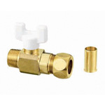 AJ Ball Valve, AJ2 Ring Joint, R Screws x Copper Tube Connection