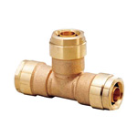Double Lock Joint, WT1 Type, Tees Socket, Made of Brass WT1C-161010-S