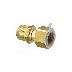 Metal Piping Fitting, Adapter with Nut, with Gasket and Poly-Stopper, Made of Bronze