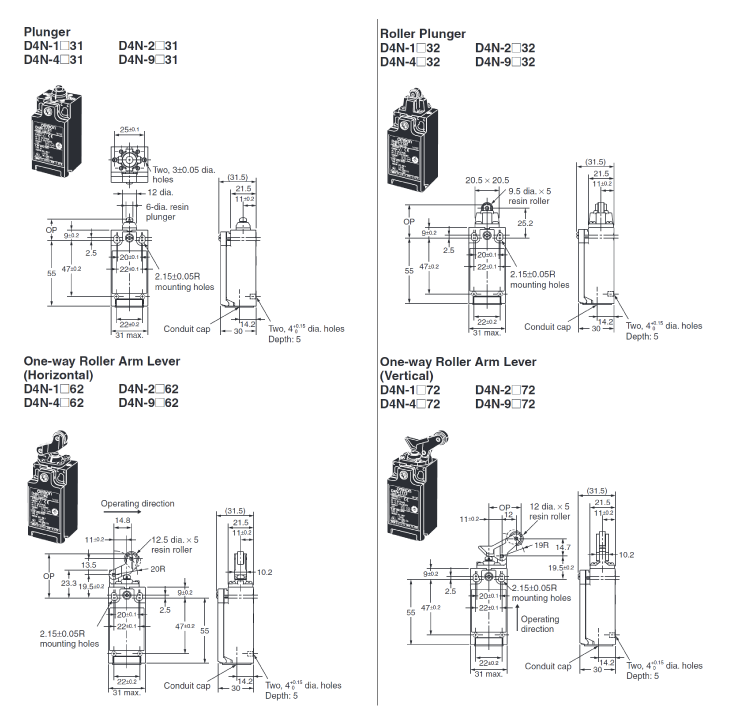 Small Safety Limit Switch [D4N]