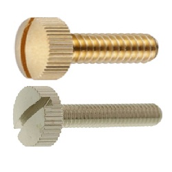 Brass (Low Cadmium Material) ECO-BS Slotted Knurled Screw CSMKNE-BRN-M6-40