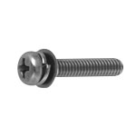 Cross-Head Pan Head Small Machine Screw I = 3 (SW + ISO Captive Washer) CSPPNBI-BRN-M3-25