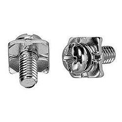 Iron Terminal Screw Plus/Minus Head SH-type (spak washer + square opposite side stopper included) CSBPNHND-STN-M4-10.3