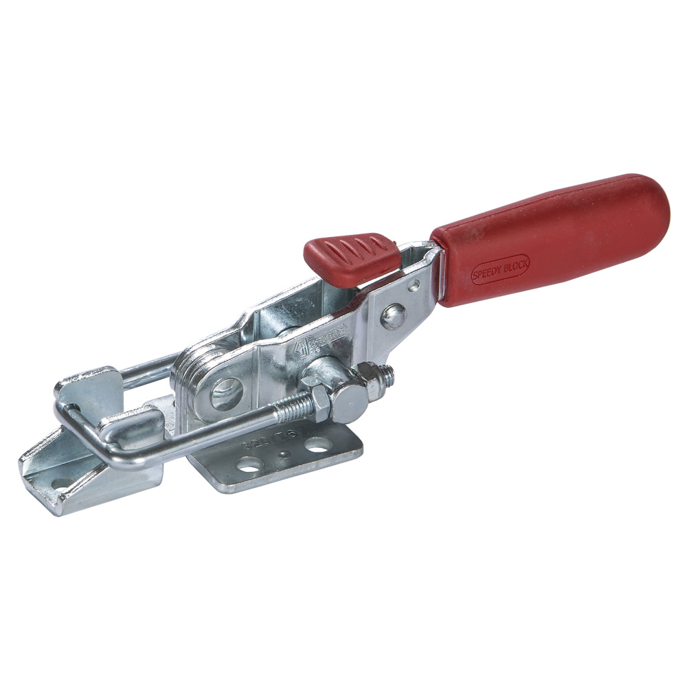 Hook Type Clamp Latch / Double Rod Series With Safety Lever (for Light Loads)