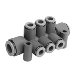 Flame Resistant (Equivalent To UL-94 Standard V-0) FR One-Touch Fittings Manifold KRM11 KRM11-06-10-6